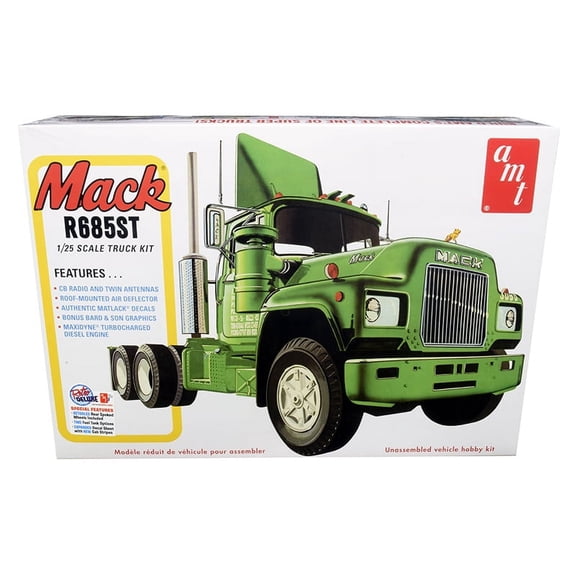 Skill 3 Model Kit Mack R685ST Semi Tractor Truck 1/25 Scale by AMT