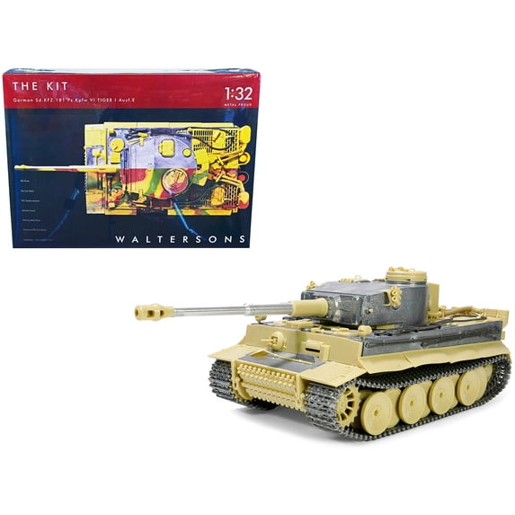 Skill 4 Model Kit German Sd.Kfz.181 Pz.Kpfw VI Tiger I (Early Production Model) Heavy Tank 1/32 Scale Model by Metal Proud
