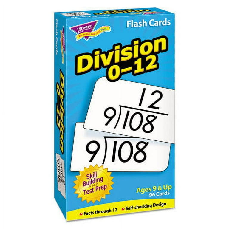 Skill Drill Flash Cards, Division, 3 x 6, Black and White, 91/Pack Skill Drill Flash Cards, Division, 3 x 6, Black and White, 91/Pack