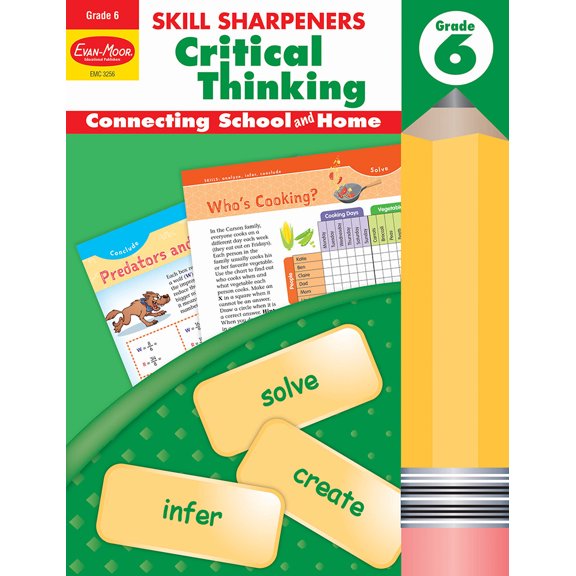 Pre-Owned Skill Sharpeners: Critical Thinking, Grade 6 Workbook (Paperback) 1629383546 9781629383545