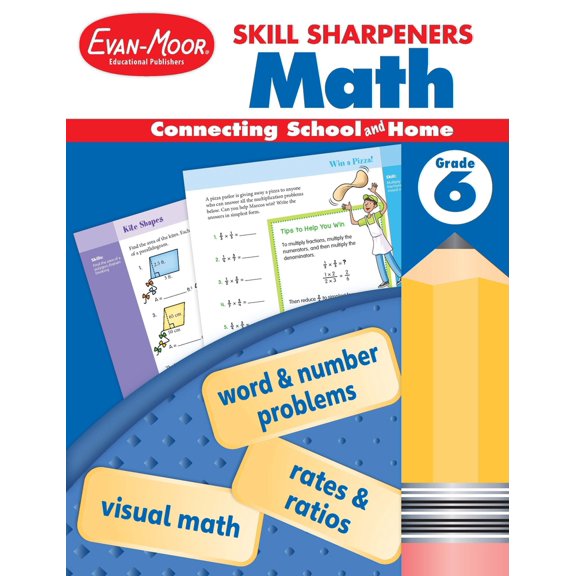 Pre-Owned Skill Sharpeners: Math, Grade 6 Workbook (Paperback) 1629389919 9781629389912