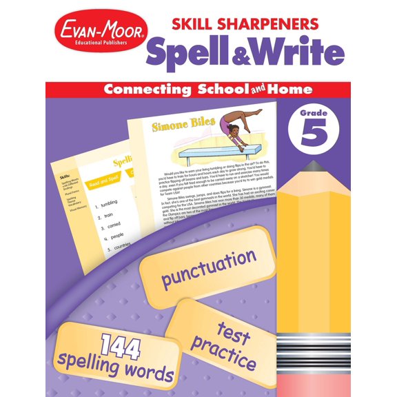 Pre-Owned Skill Sharpeners: Spell & Write Grade 5 (Paperback) by Evan-Moor Educational Publishers
