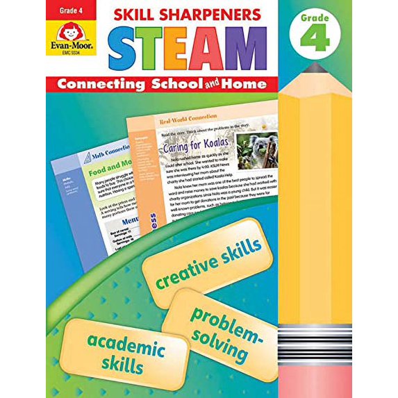 Pre-Owned Skill Sharpeners: Steam, Grade 4 Workbook Paperback