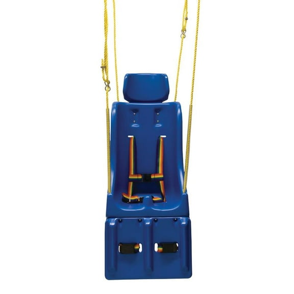 Skillbuilders Full Support Swing Seat with Pommel, Head And Leg Rest, Medium (Teenager), with Chain