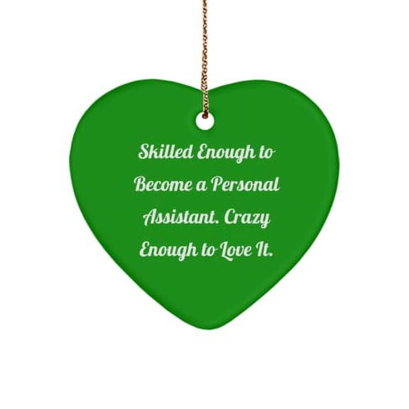 Skilled Enough to Become a Personal Assistant.. Heart Ornament, Personal Assistant Present from Team Leader, Joke for Coworkers, , Gift Ideas for Friends, Guide, Personalized Gifts