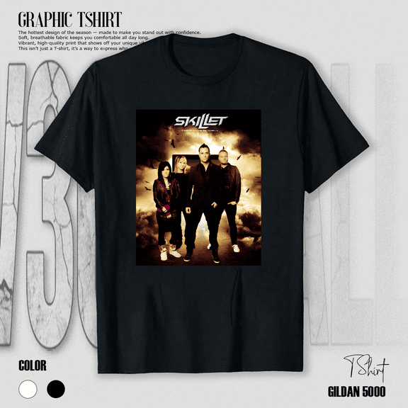 Skillet Christian Rock Band Retro Music Fan Tour Graphic Design Unisex T-Shirt V11234, up to size 5XL