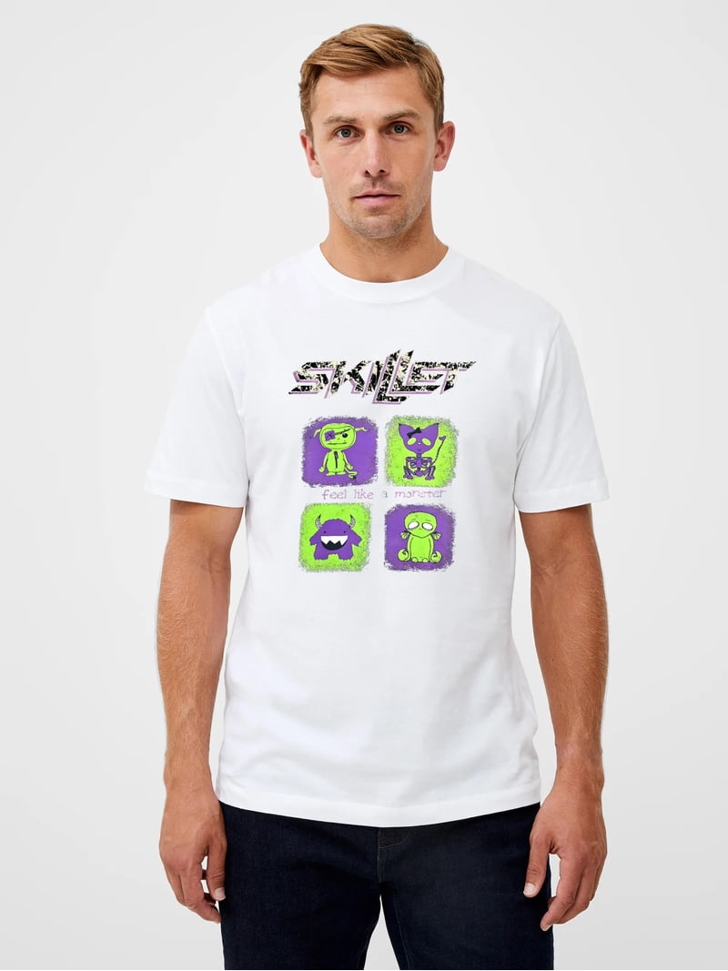Skillet I Feel Like A Monster Tシャツ Skillet I Feel Like A Monster Album Music Rock Band Shirt, for men
