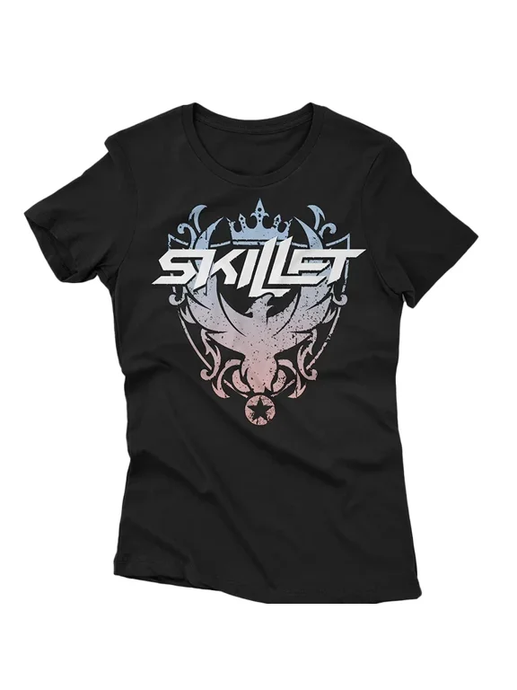 Skillet Phoenix T-Shirt, Heavy Metal Fan Shirt, Alternative Music Tee,Black Color,Size L