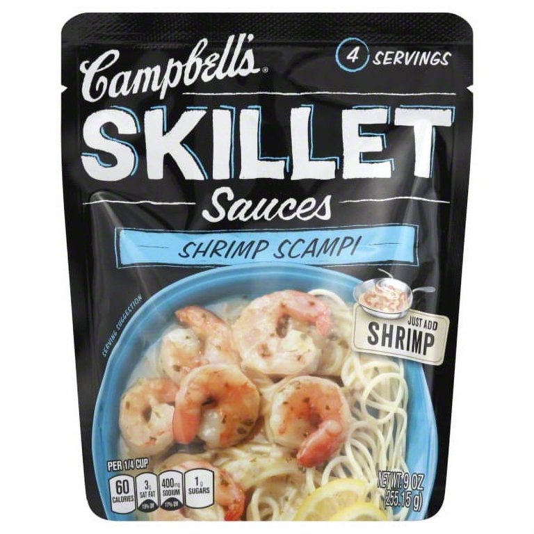 Campbell's Cooking Sauces, Classic Scampi Sauce, 11 Oz Pouch Case