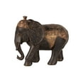 thumbnail image 1 of Skillfully Sculpted Resin Blanket Elephant In Black & Bra'S Small, 1 of 1