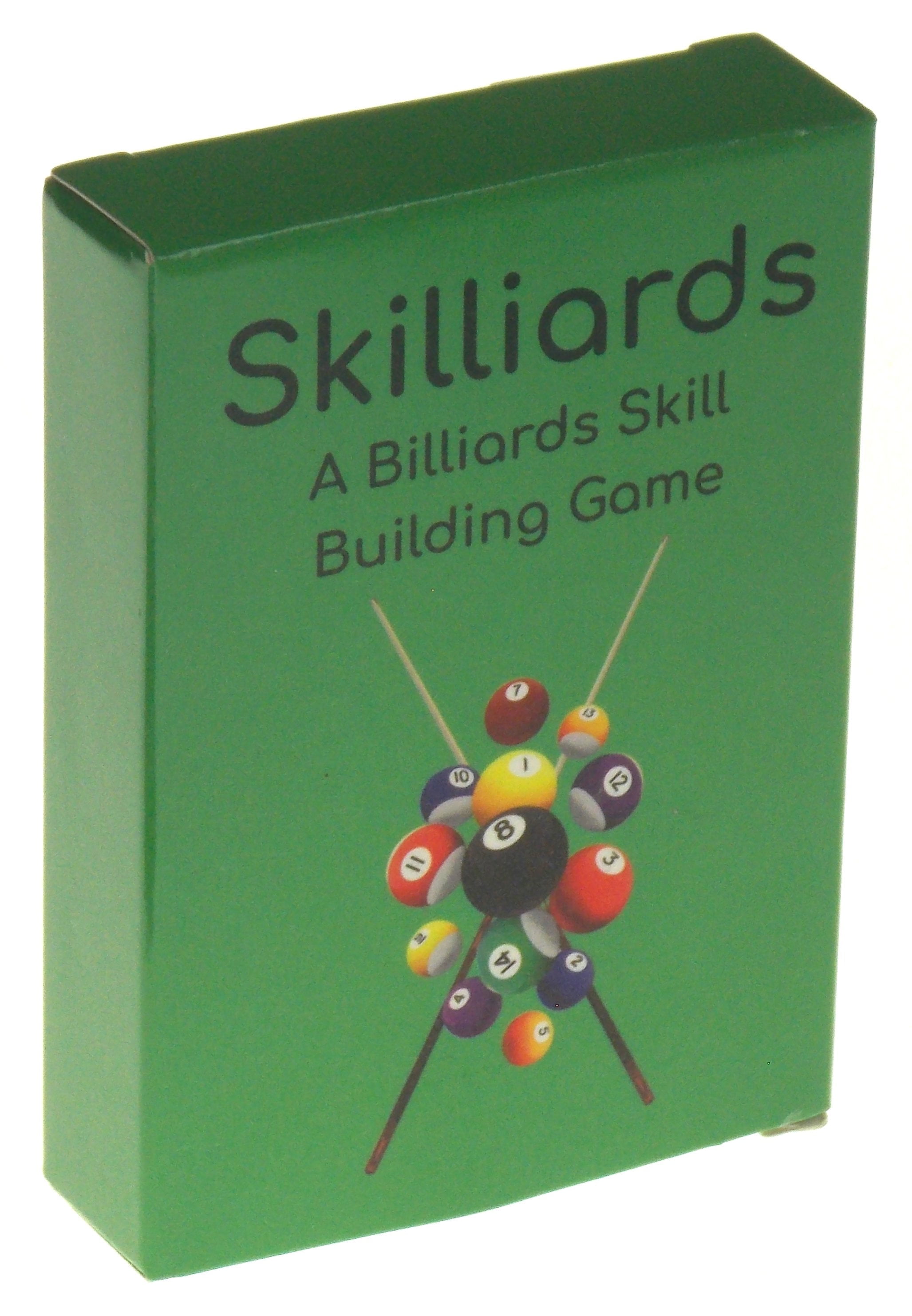 Skilliards - A Billiards Skill Building Card Game - Helps You Practice to Improve Your Game