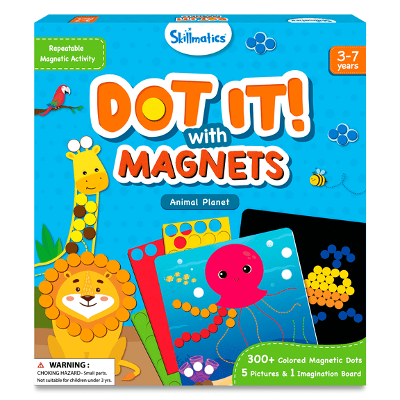 Skillmatics Art Activity - Dot It with Magnets Animals, No Mess Repeatable Art for Kids Ages 4-7