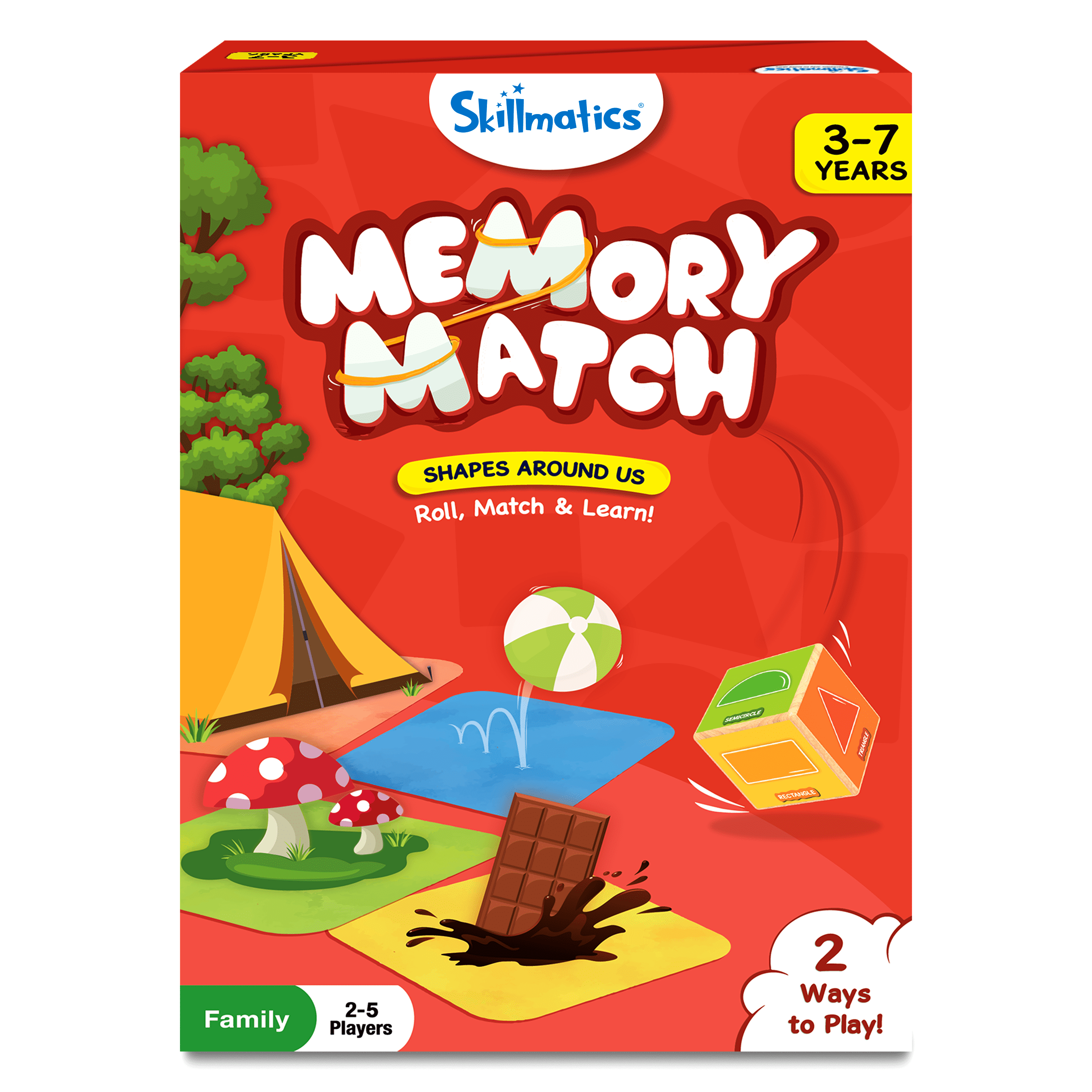Skillmatics Board GameMemory Match Shapes Around Us, Fun & Fast Memory