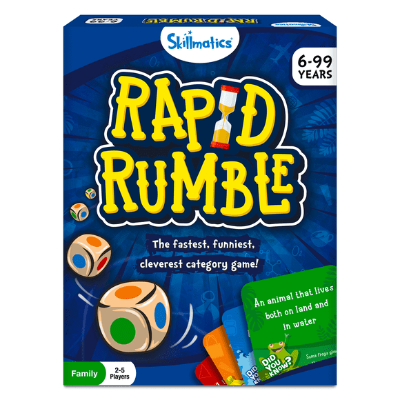 Skillmatics Rapid Rumble - Fast-Paced Board Game, Fun for Family Game Night & Educational Toy, Quick-Thinking Card Game for Ages 6-99