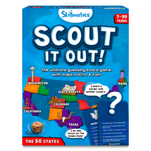 Skillmatics Board Game - Scout It Out The 50 States, Fun Guessing & Trivia Game for Families, 3-6 players, Gifts for Ages 7 and Up
