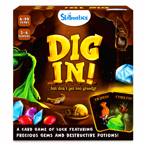 Skillmatics Card Game - Dig in, Fun & Fast-paced Game of Luck, Perfect for Family Game Night, Gifts for Girls & Boys Ages 6 & up