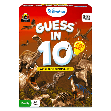 Skillmatics Family Card Games, Guess in 10 World of Dinosaurs, Gift for Boys and Girls