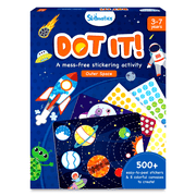 Skillmatics Dot It Outer Space Sticker Art Activity Set with 500 Plus Stickers Mess Free Travel Craft Kit for Kids Ages 3 to 7