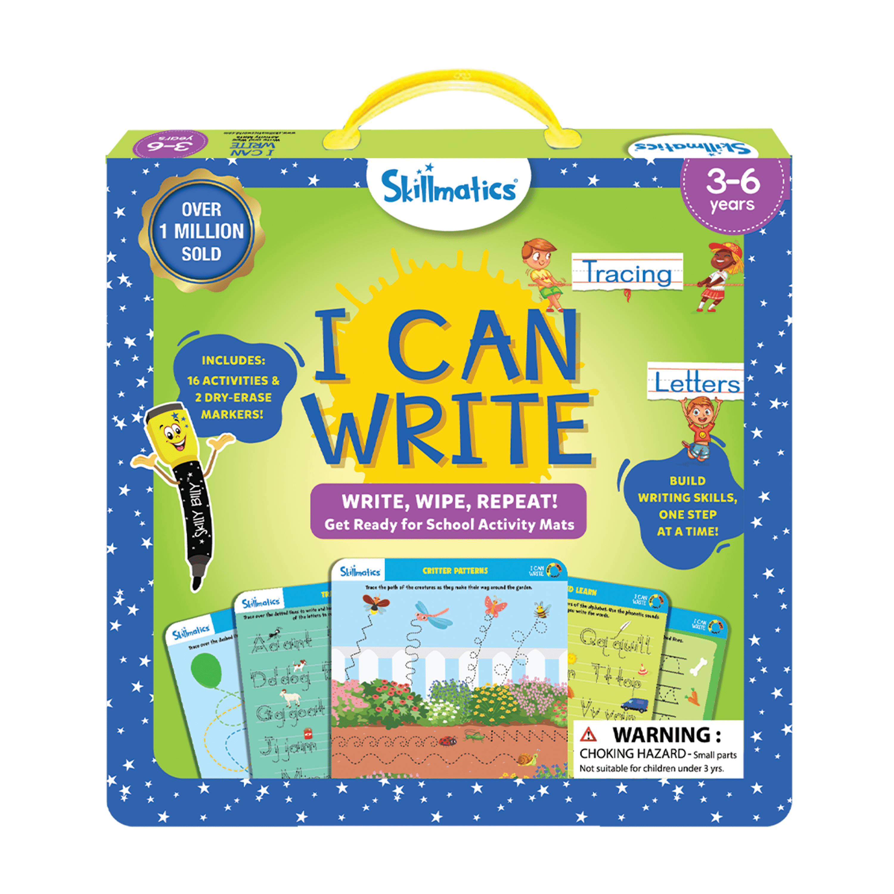 Skillmatics Educational Toy - I Can Write, Preschool & Kindergarten Learning Activity for Toddlers Ages 3+, Skill Drill Flash Cards, Product Height 10.8 in