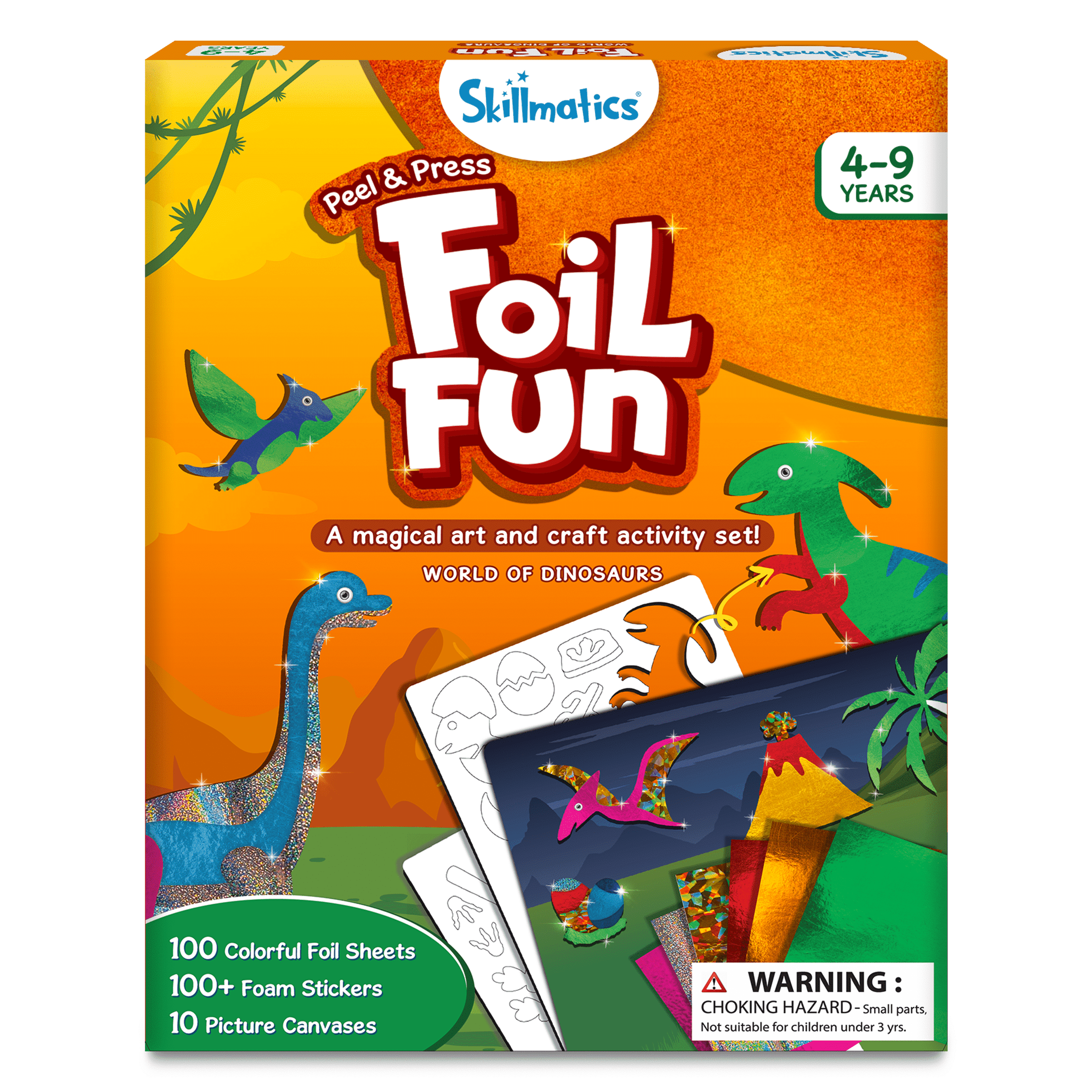 Skillmatics Foil Fun - Dinosaurs, No Mess Art for Kids Ages 4 to 9