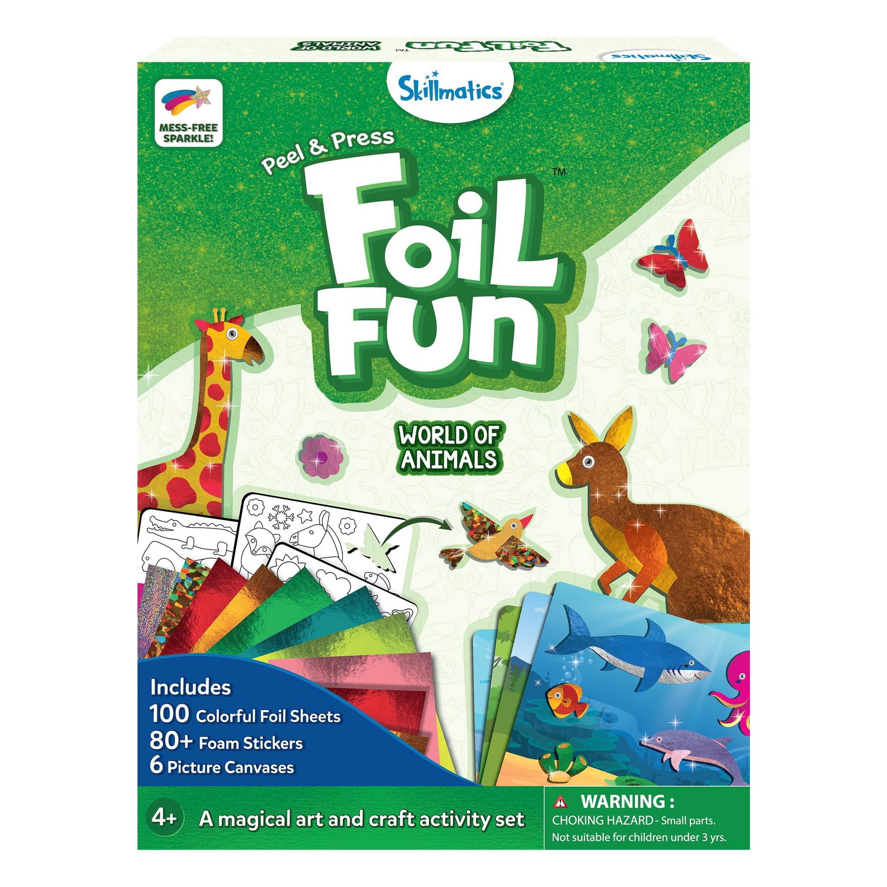 Skillmatics Foil Fun World of Animals, Sparkly Creative Activity