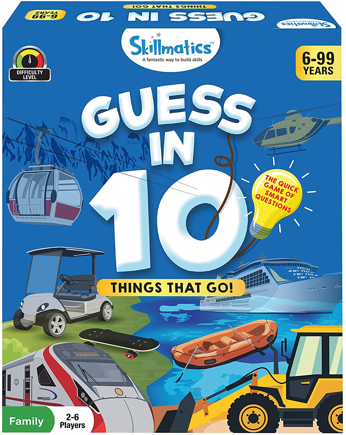 Skillmatics Guess in 10 Things That Go! - Card Game of Smart Questions for  Kids & Families, Super Fun & General Knowledge for Family Game Night
