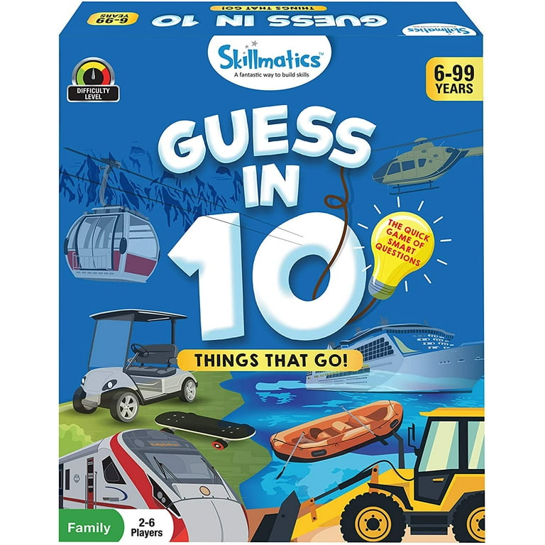 Skillmatics Guess in 10 Things That Go! - Card Game of Smart Questions for  Kids & Families, Super Fun & General Knowledge for Family Game Night