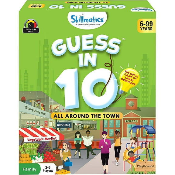 Skillmatics Guess in 10 All Around The Town Adult Card Game
