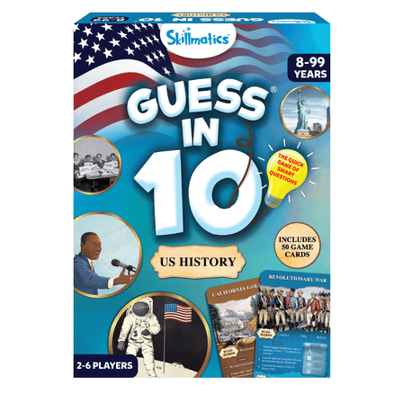Skillmatics Guess in 10, US History, Early Learning Flash Cards, Ages 8+, One Size