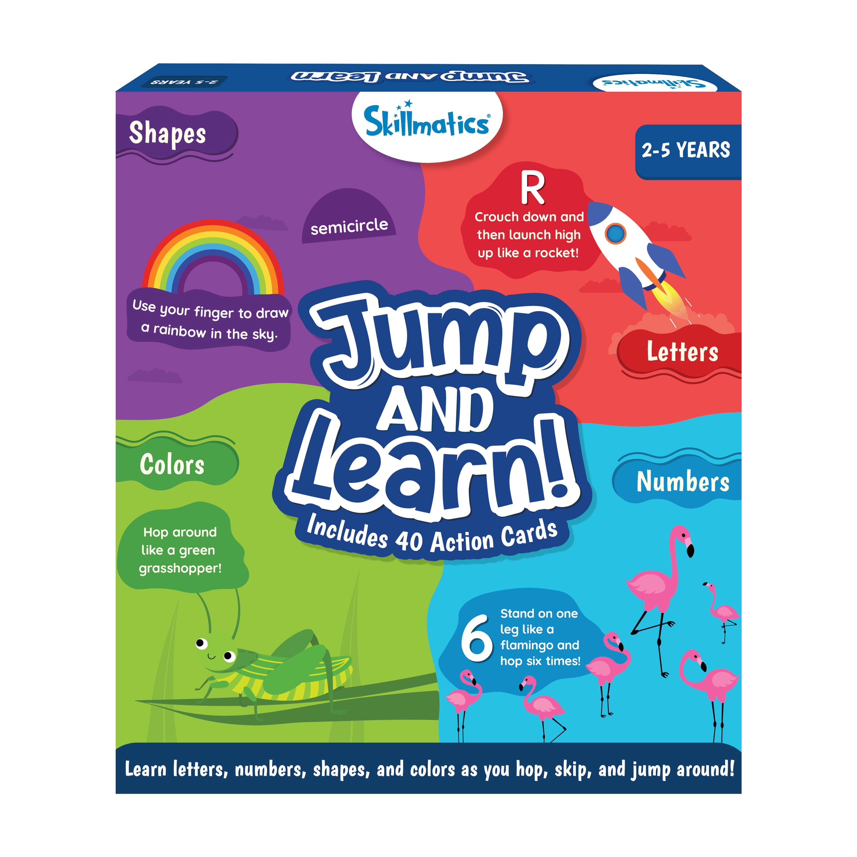 Skillmatics Jump and Learn, 40 Cards, Early Learning Flash Cards, Ages 2-5
