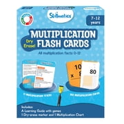 Skillmatics Multiplication Flash Cards, Dry Erase, Early Learning Flash Cards, Ages 7-12