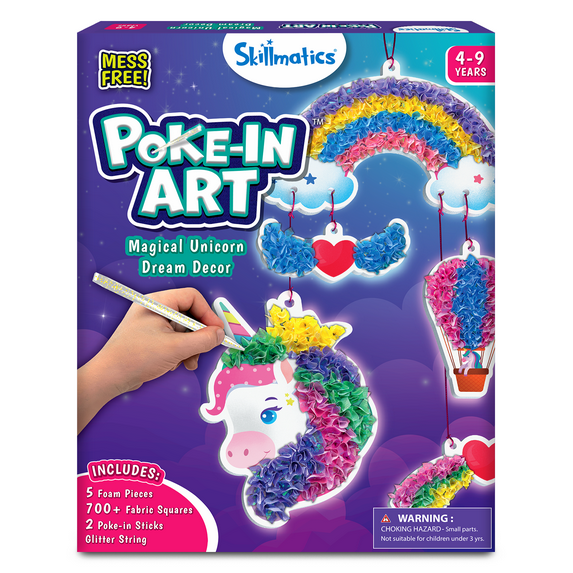 Skillmatics Poke-in Art - Magical Unicorn Dream Decor, Mess-Free Fun for Kids, DIY Wood Craft Kits, Creative Activity, Gifts for Ages 4, 5, 6, 7, 8, 9