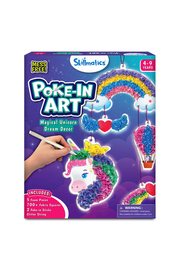 Poke-in Art - Magical Unicorn Dream Decor, Mess-Free Fun for Kids, DIY Wood Craft Kits, Creative Activity, Gifts for Ages 4, 5, 6, 7, 8, 9