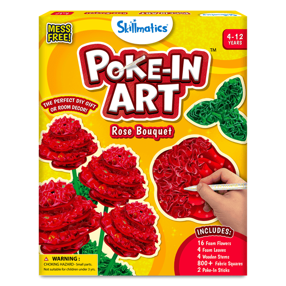 Skillmatics Poke-in Art - Rose Bouquet, Mess-Free Fun for Kids Ages 4 to 12