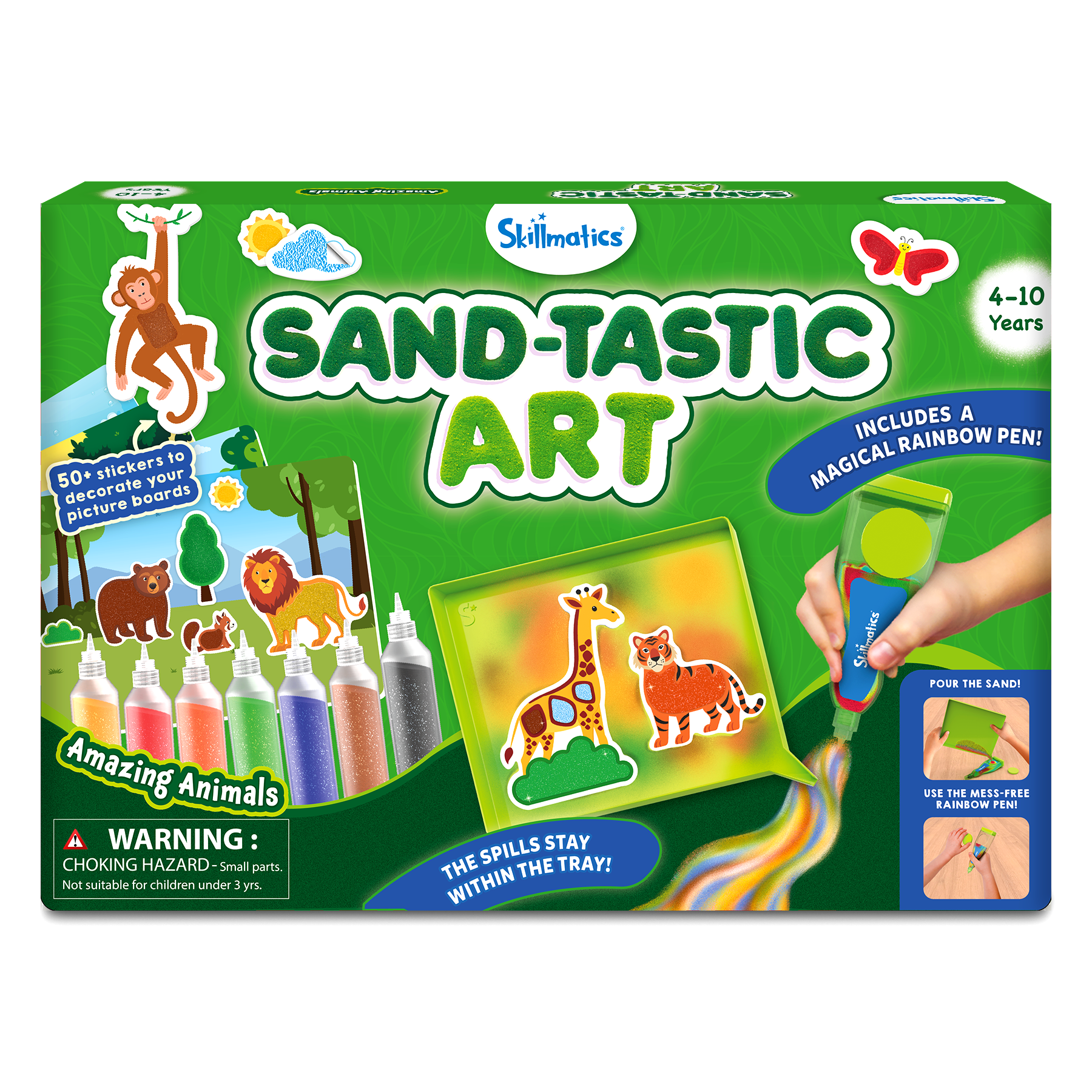 Skillmatics Sand Art Activity - Animals, Creative Craft Kits & Supplies for Kids Ages 4 to 10