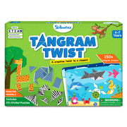 Skillmatics Tangram Sticker Puzzles - Educational Art & Craft Activity with 150+ Tangram Stickers, Brain Teasers, STEM Toys & Games for Boys & Girls Ages 4, 5, 6, 7
