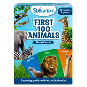 Skillmatics Flash Cards for Kids and Toddlers, First 100 Animals, Montessori Toys, Preschool Learning Activities, Learning Aids