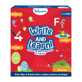 Skillmatics Write and Learn, 40 Cards, Early Learning Flash Cards, Ages 3-6, One Size