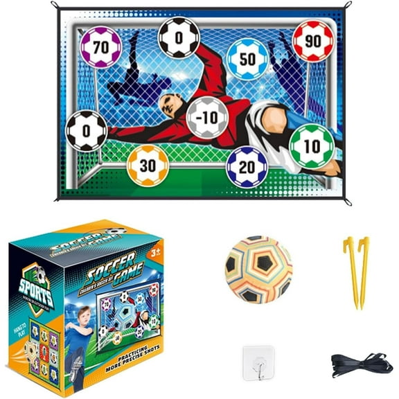 Skillzone Football Accuracy Target Game, Foldable Soccer Training Mat with Ball, Indoor Outdoor Football Practice Set for Skill Development