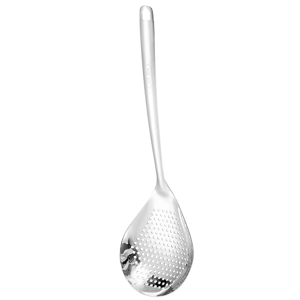 Skimmer Ladle, Stainless Steel wok spatula，Durable Strainer Spoon For