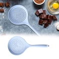 thumbnail image 1 of Skimmer Slotted Spoon, 6.69 inch Silicone Strainer Skimmer Ladle Spoon Spider for Cooking and Frying, Pasta Strainer Spoon Frying Kitchen Cooking Colander （1PC，Blue）, 1 of 9