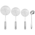 Skimmer Spoon, 4 Pack Stainless Steel Spider Strainer Donut Spoon for