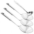 4 Pack Stainless Steel Soup Spoon, Spider Strainer Skimmer, Mesh Food