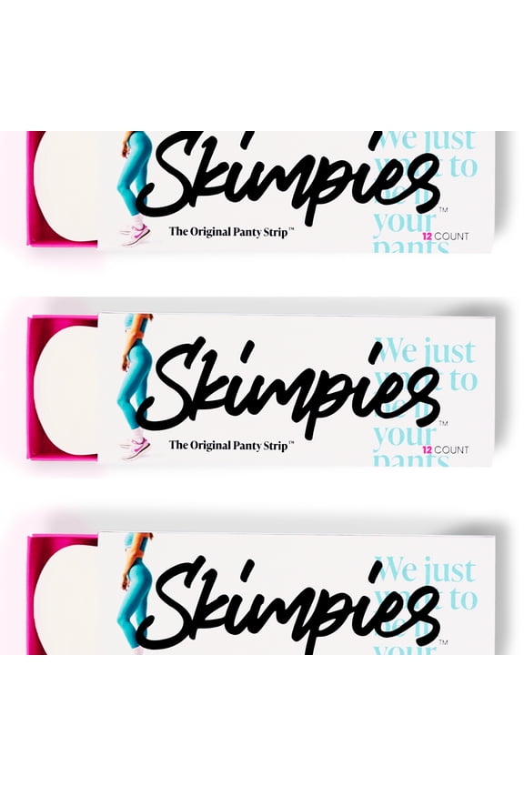 ! THREE PACK! The original panty strip, Undie Alternative | No more underwear lines | Stop UTIs | Liners for leggings | workout undies | Single use | 36 White