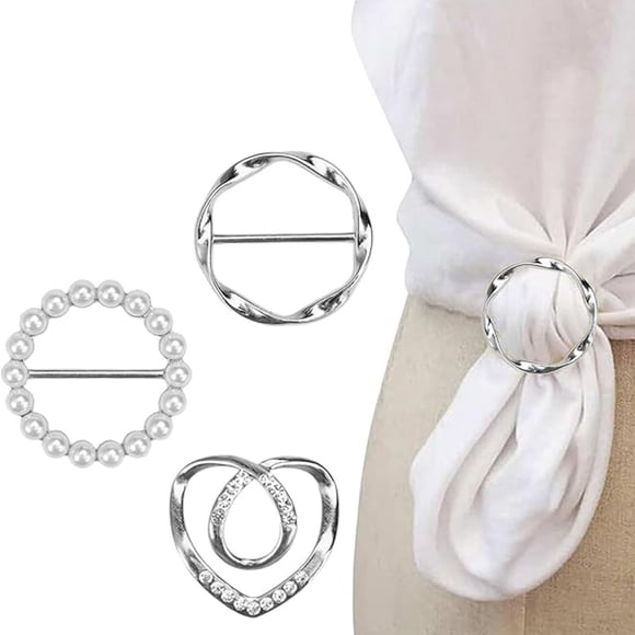 9-Pack Scarf Clips Rings – Resin Collar Clips For Scarves, T-Shirts, Accessories