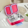 thumbnail image 1 of Skimskl Stainless Steel Two Compartment Lunch Box, Insulated Hot Meal Container, Microwave Safe, Office Workers & Students, 8.51X6.82X3.00In, Durable & Easy to Clean, 1 of 6