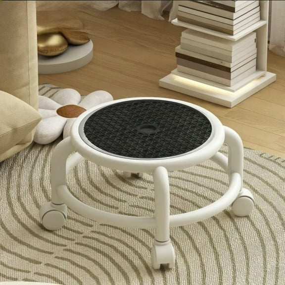 Skimskl Wheel Rolling Stool with 360-Degree Swivel Wheels, Ergonomic Breathable Cushion Seat, Low Profile Rolling Chair for Home, Office, or Workshop, Compact 26X26X19Cm Design In Multiple Colors