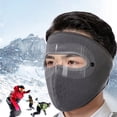 thumbnail image 1 of Skimskl Windproof Cold Weather Mask with Goggles for Men & Women - Winter Cycling, Skiing, Outdoor Activities, Washable Polyester Face Protection, 1 of 6