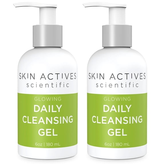 Skin Actives Scientific Daily Cleansing Gel Glowing Collection - 2-Pack