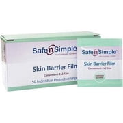 Safe n Simple Barrier Film 2 x 2 Inch Alcohol Skin Prep Wipes